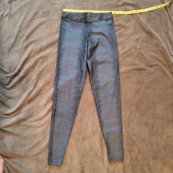 Body Rio Black and Gray Leggings Size OS - Picture 3 of 6